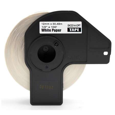 Compatible label tape for Brother DK2214 continuous length white tape