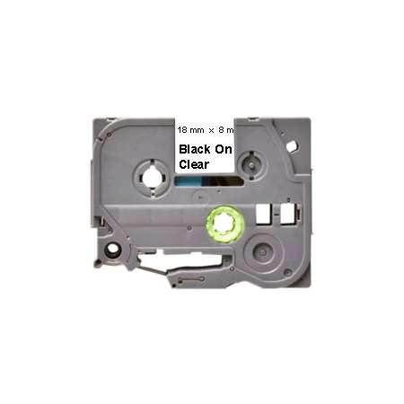Compatible label tape for Brother TZe-141 - black on clear