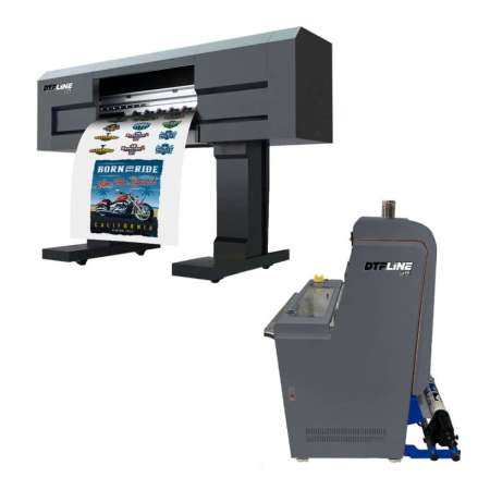 DTFLine PANTHERA 2x4: Direct to Film Comprehensive Solution (includes 4 x NEXT GEN printheads; 24 inch format PRINTER with embedded ROLL FEEDER; V2 in-line POWDER APPLICATION MACHINE; ON-SITE onboarding)