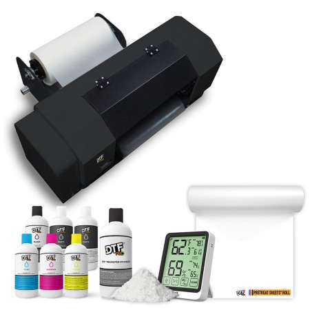 DTF PRO FUSION MODEL J DTF Printer - WICS, Vacuum, RIP Software, Training, 1L Ink, 1.75lb Powder, 100m Film Roll