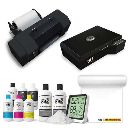 DTF PRO FUSION MODEL J DTF Printer - WICS, Vacuum, RIP Software, Training, 6L Ink, 3.5lb Powder, 100m Film Roll, Heat Station