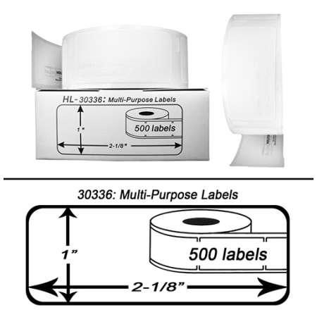 Compatible label tape for Dymo 30336