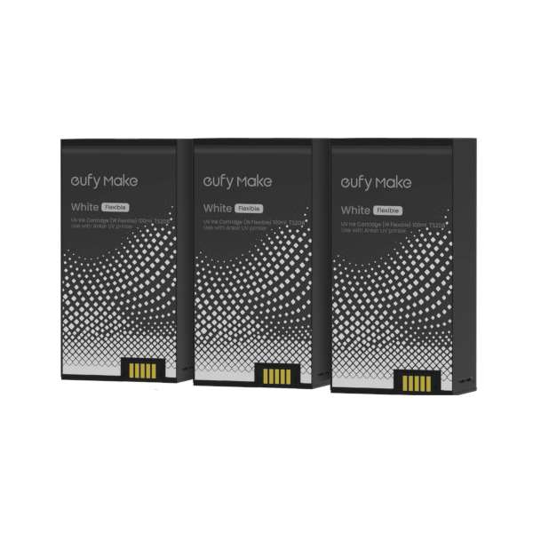 eufyMake E1 Flexible White UV Ink - T5208 Soft Bundle - 3-pack