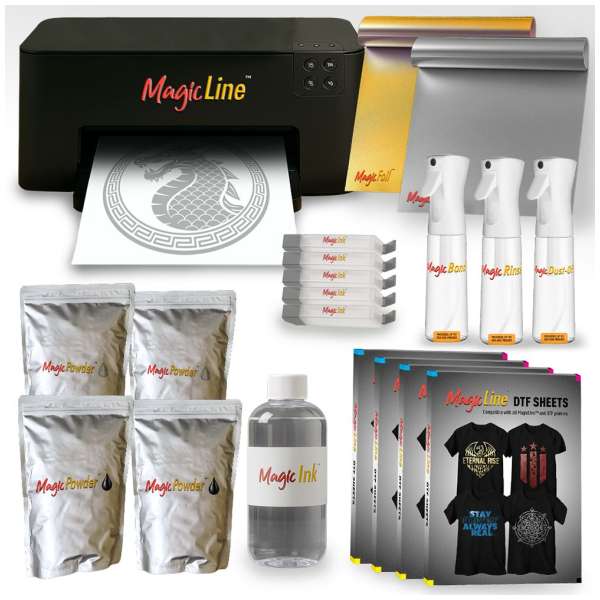 MAGIC LINE ONE HTF Printing Printer Bundle plus Supplies for 400 Shirts