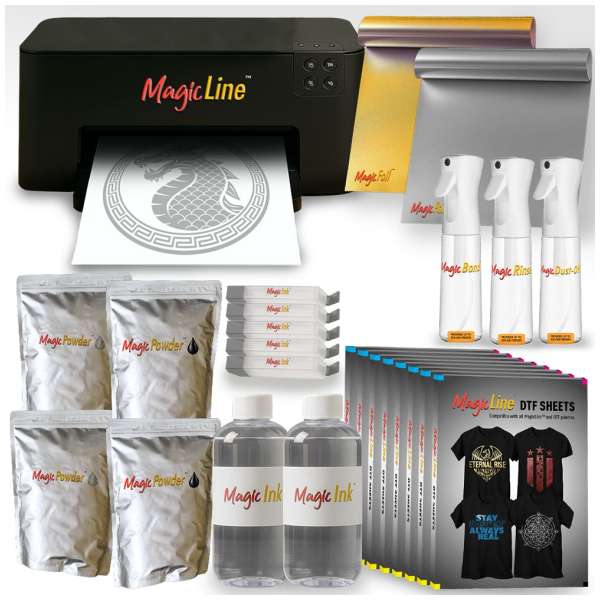 MAGIC LINE ONE HTF Printing Printer Bundle plus Supplies for 800 Shirts