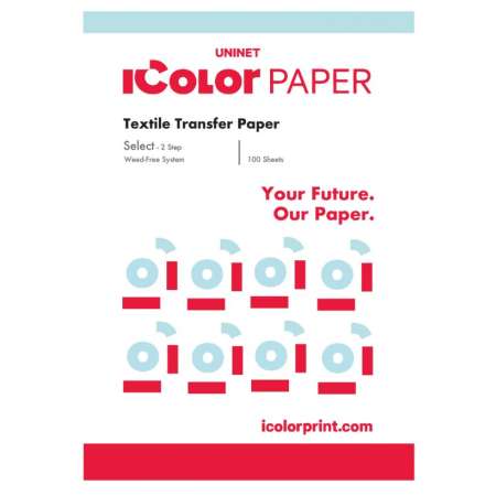 IColor Select 2 Step Transfer and Adhesive Paper Kit for Light and Dark Textiles - Tabloid XL - 11.8 in x 19 in (300 mm x 483 mm) - pack of 100