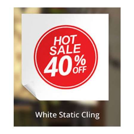 IColor White Window Cling Banner - 8.5 x 49.6 in - 10 sheets