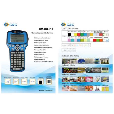 Label for RM-GG-810 label printers (9mm W, 7m L)