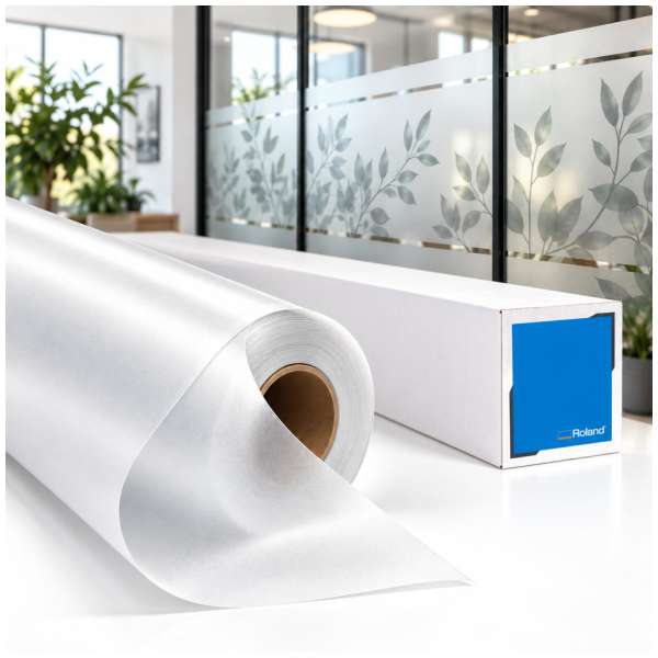 Roland Frosted Etched Glass Printable Vinyl - Permanent Adhesive with Air-Release Liner