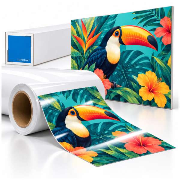 Roland Gloss White Calendered Vinyl - Permanent Adhesive