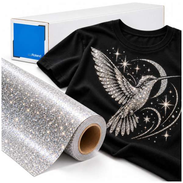 Roland HeatSoft GLAM Silver Sparkle Film - Printable HTV
