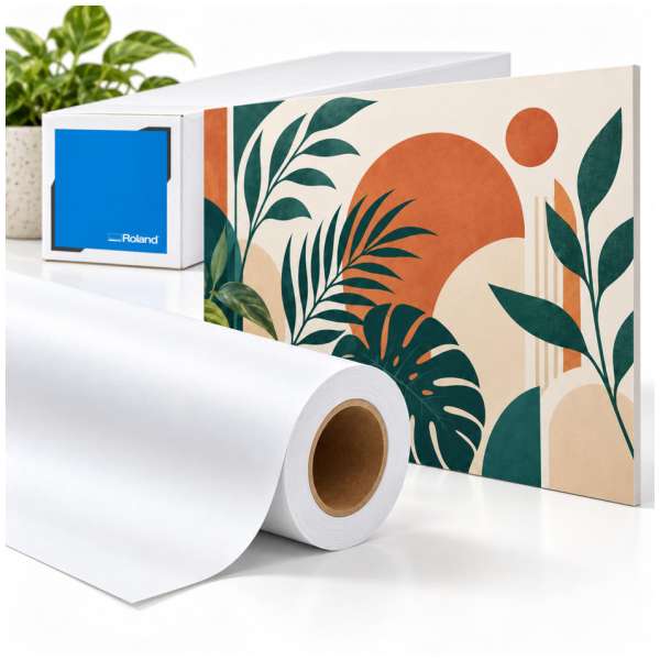 Roland Matte White Calendered Vinyl - Permanent Adhesive - Printable HTV