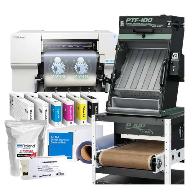 Roland BY20 Printer & Cutter Bundle<br>Plus Vastex PTF100 Shaker, D100 Dryer, Stand & Supplies