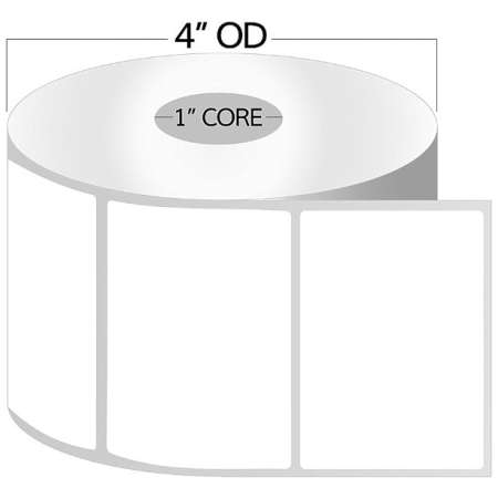 Compatible labels for Zebra - 4 X 3 in, 1 in core