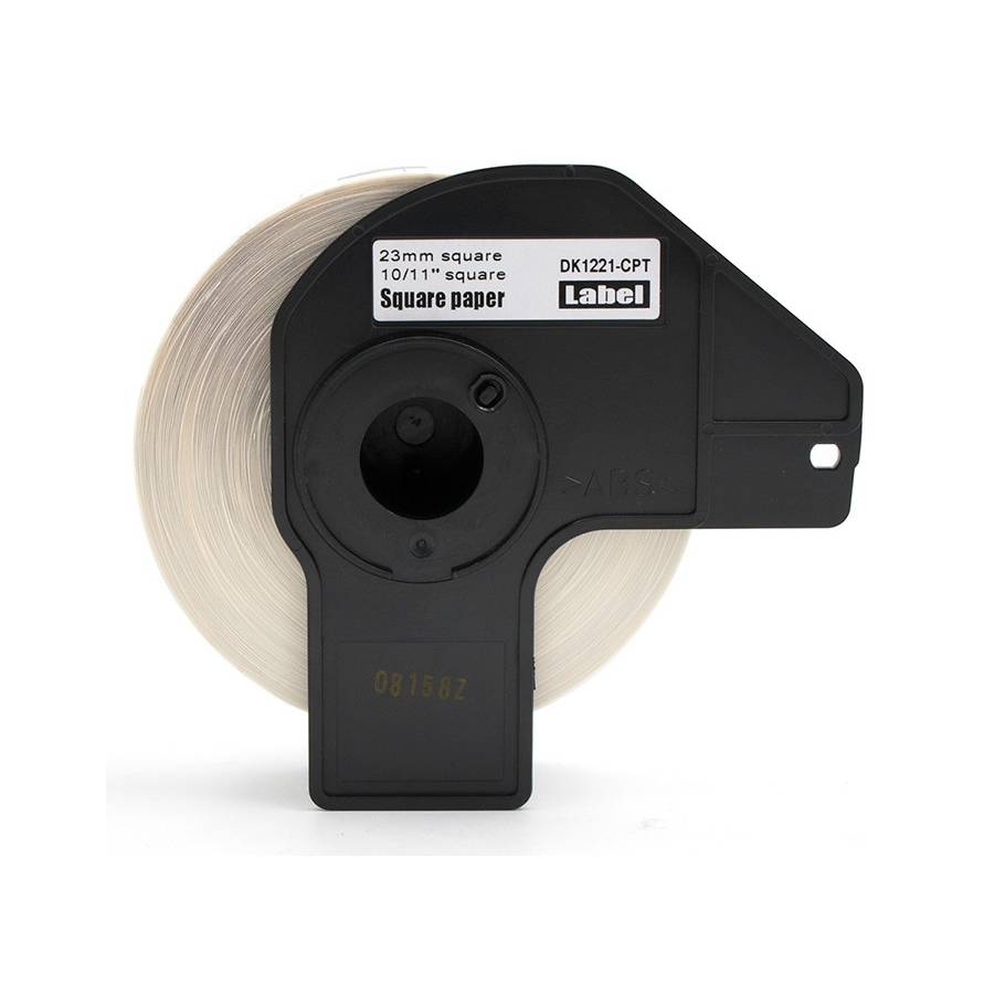 Compatible label tape for Brother DK1221 square white paper adhesive labels enlarged