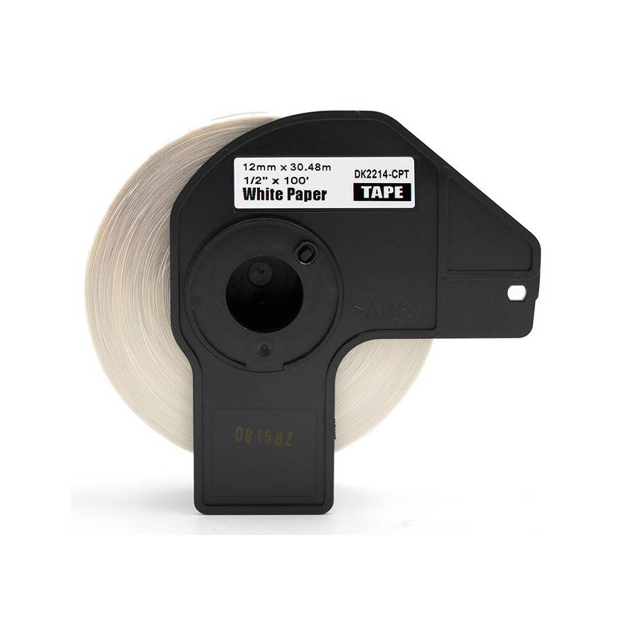 Compatible label tape for Brother DK2214 continuous length white tape enlarged