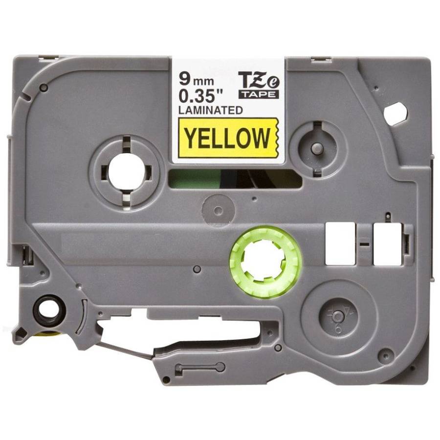 Compatible label tape for Brother TZe-621 - black on yellow enlarged