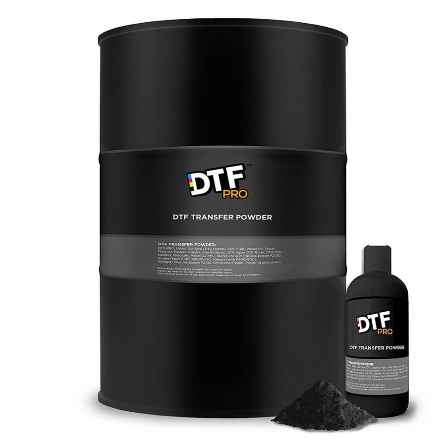 Black DTF Powder - Transfer PreTreat Adhesive Powder - DTF PRO enlarged