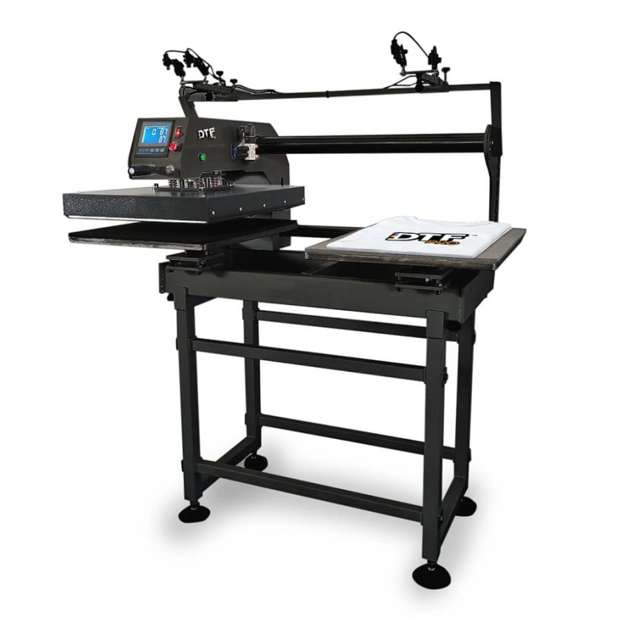 DTF PRO DBLDBL V3 Double Station, Sliding, Semi-Automatic Pneumatic Heat Press - 16 x 20 inch enlarged