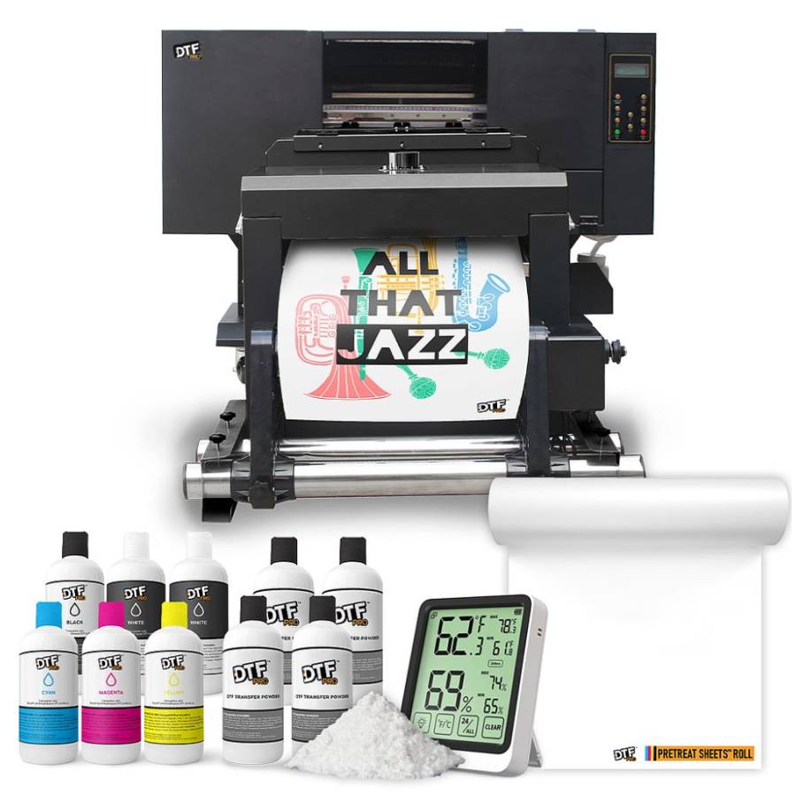 DTF PRO MIDI V3 DTF Printer - RIP Software, Training, Powder Machine, 6L Ink, 100m Film Roll, 7lb Powder enlarged