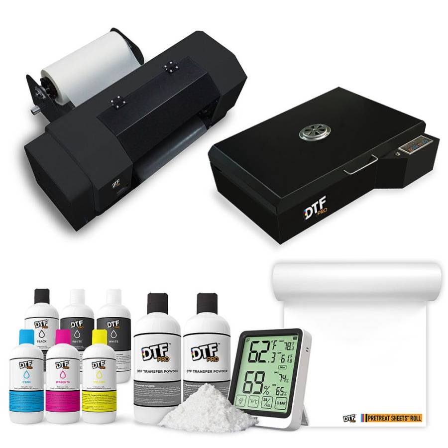 DTF PRO FUSION MODEL J DTF Printer - WICS, Vacuum, RIP Software, Training, 6L Ink, 3.5lb Powder, 100m Film Roll, Heat Station enlarged