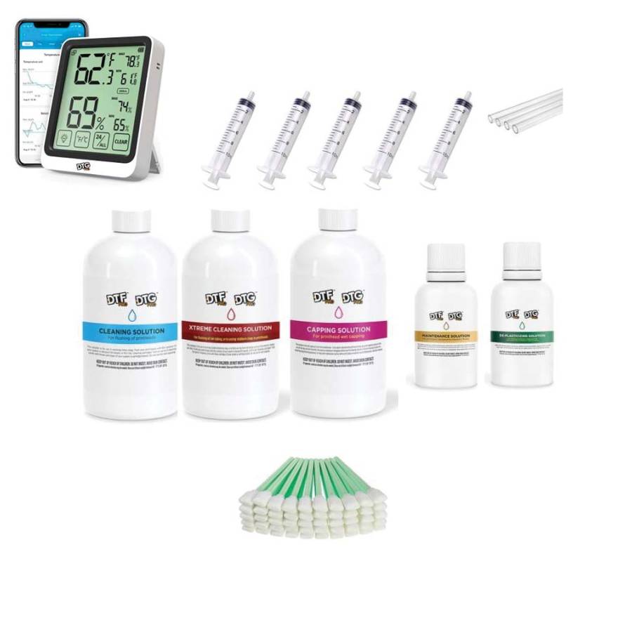 DTF PRO Cleaning and Maintenance Pack XL and Digital Temp and Humidity Meter enlarged