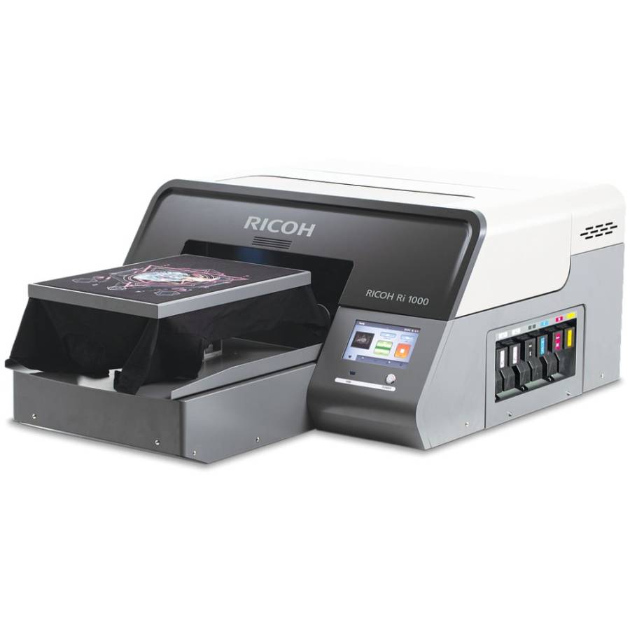 RICOH Ri 1000 DTG Printer - DTF Ready - RIP Software, Ink and Cleaning Cartridges, DTF Sheets and Powder, DTF Heat Station, Training enlarged
