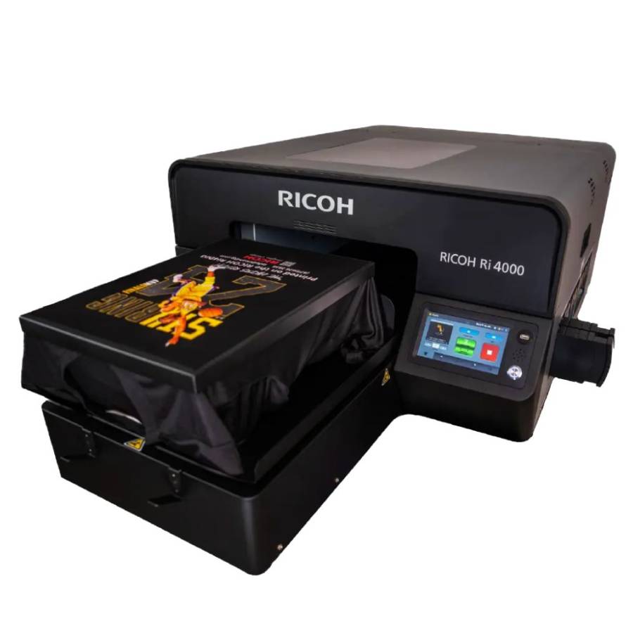 RICOH Ri 4000 Direct to Garment Printer - DTG / DTF Printer, RIP Software, Small Platen, Ink, Enhancer and Cleaning Cartridges, DTF Heat Station, DTF Sheets, DTF Powder, Training enlarged